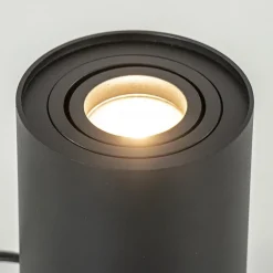 Kleine tafellamp spot mat zwart metaal><noscript><img width=