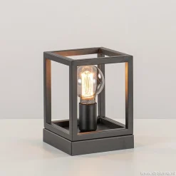 Kleine tafellamp vierkant frame zwart>Straluma Hot