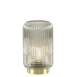 Kleine tafellamp warm lichtgrijs op batterijen Lipa van L&L>Straluma Best