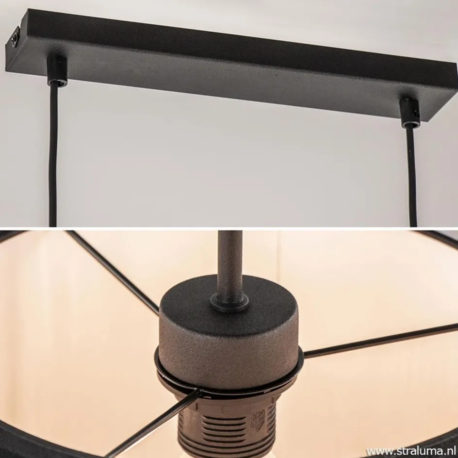 4-L Hanglamp met zwarte kappen>Straluma Online