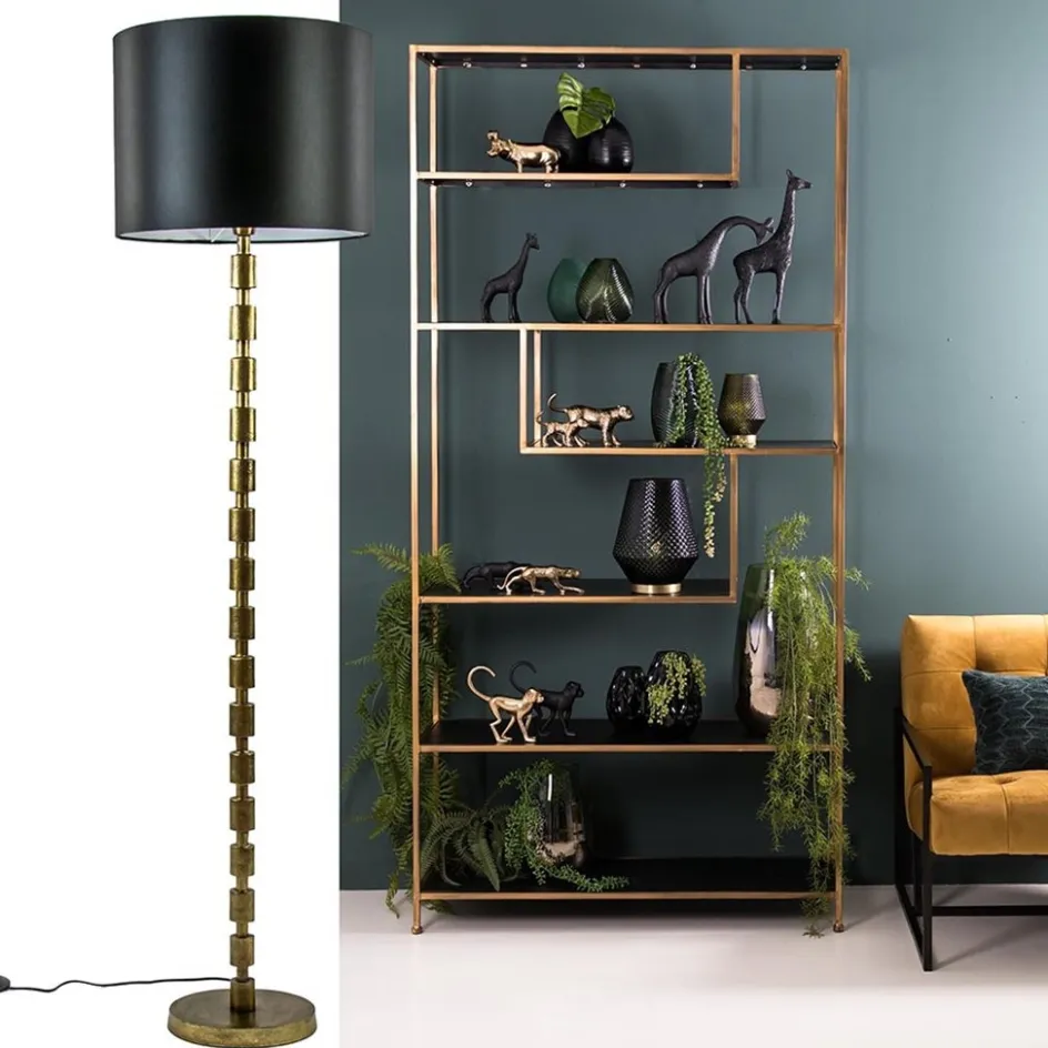 Lampenkap cilinder zwart met witte binnenzijde>Straluma Outlet