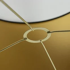 Lampenkap zwart/goud cilinder met gouden binnenzijde, hoogte 20cm, Ø 35cm, warm omgeslagen><noscript><img width=