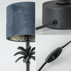 L&L lampvoet Armata mat zwarte palmboom><noscript><img width=