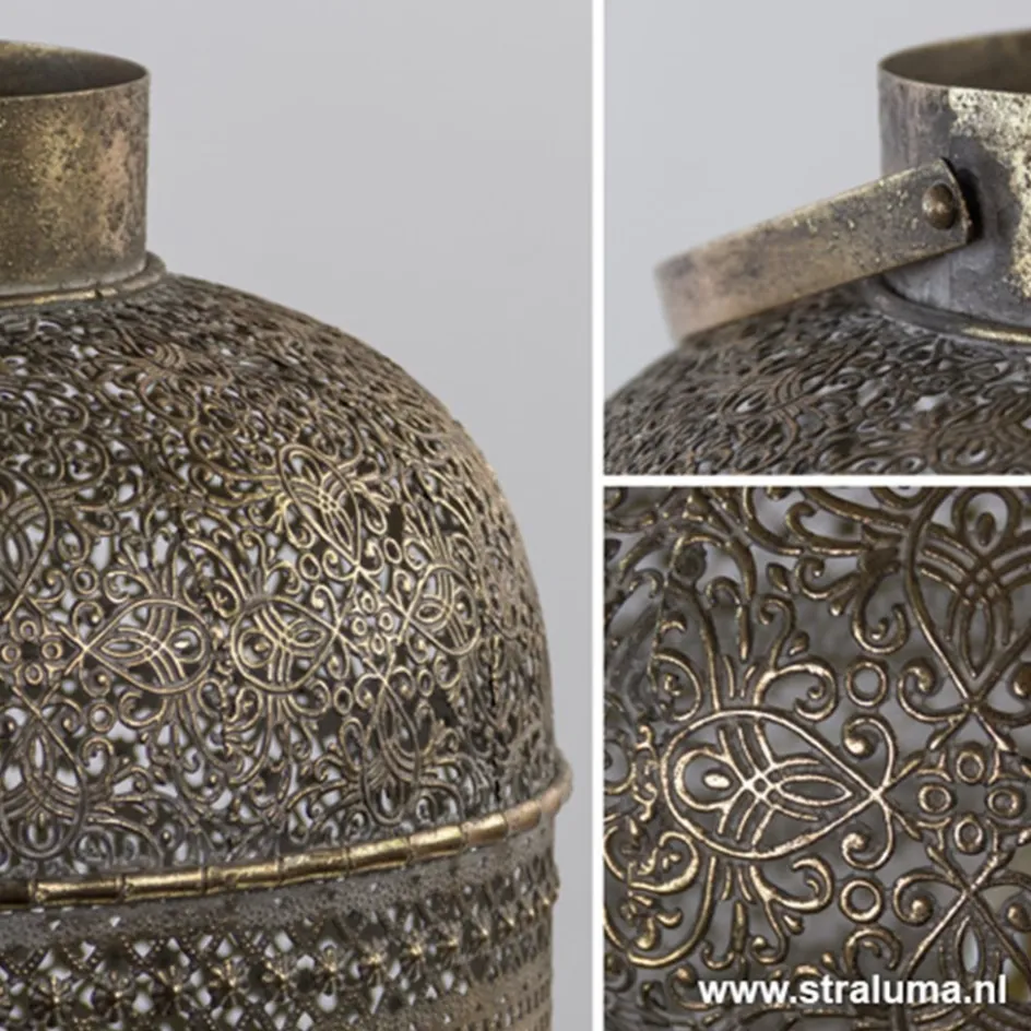 L&L tafellamp UDUPI bruin-goud Oosters>Straluma Sale