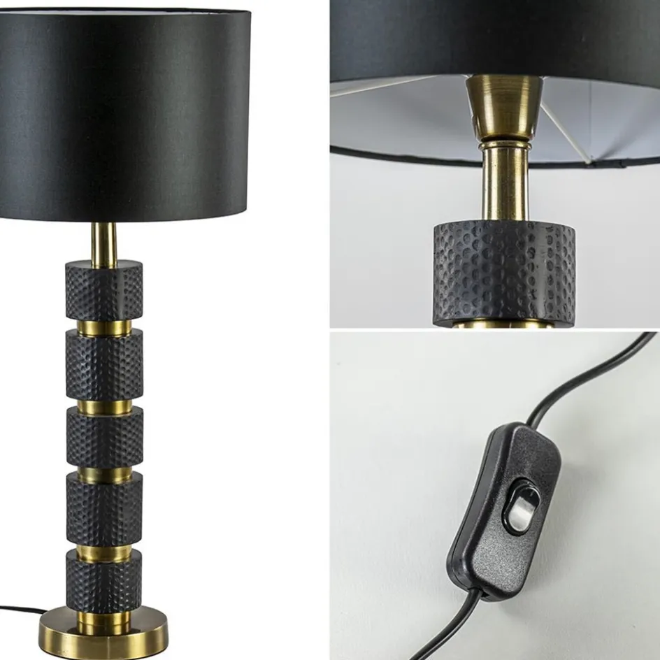 Lampvoet Azoyu zwart/brons exclusief kap>Straluma New