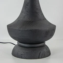 Lampvoet Nicolo zwart hout exclusief kap>Straluma Best