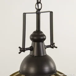 Landelijk hanglamp Djem hout/zink><noscript><img width=