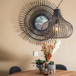 Landelijke draadlamp-hanglamp bruin 48cm><noscript><img width=