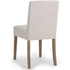 Landelijke eetkamerstoel stof met eiken pootjes><noscript><img width=