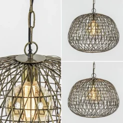 Landelijke hanglamp Alwina antiek brons L&L><noscript><img width=