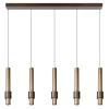 Landelijke 5-lichts LED hanglamp cilinders bruin>Straluma Outlet