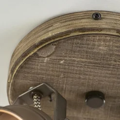 Landelijke 2-lichts opbouwspot gun metal met hout></noscript>Straluma Discount