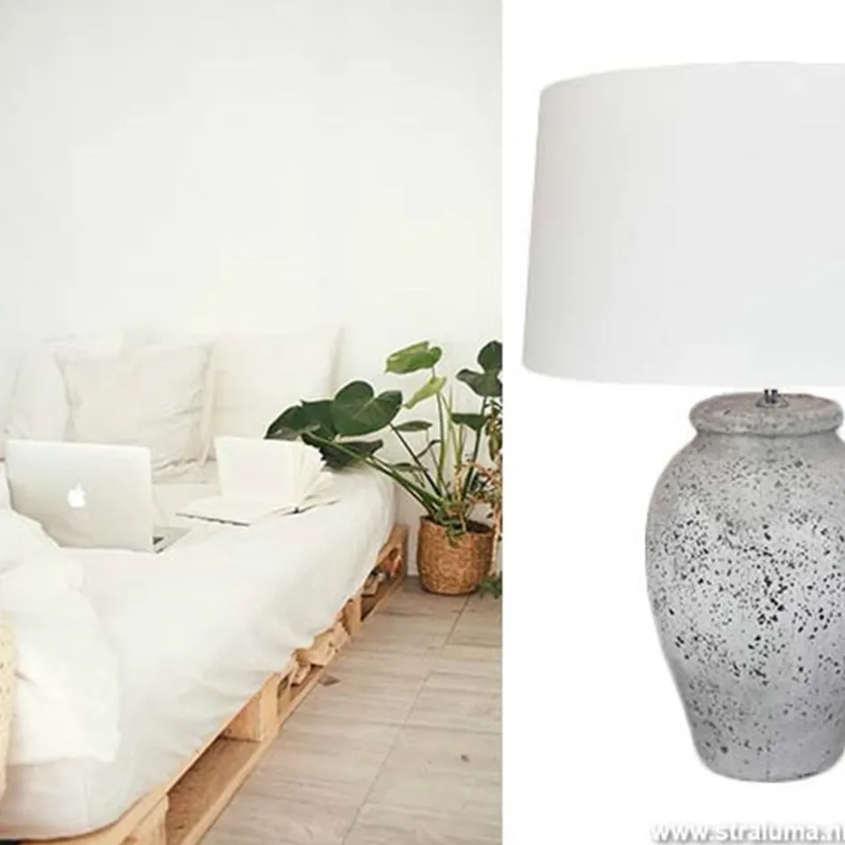 Landelijke stenen lampvoet Vulsini 50 cm>Straluma