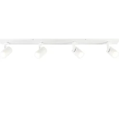 Langwerpige 4-lichts opbouwspot mat wit GU10>Straluma Online