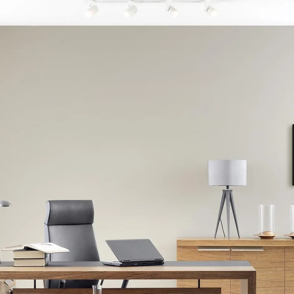 Langwerpige 4-lichts opbouwspot mat wit GU10>Straluma Online