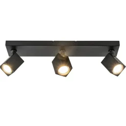 Langwerpige opbouwspot 3-lichts balk zwart>Straluma