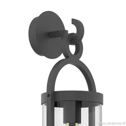 Lantaarn buitenlamp antraciet met glas IP54>Straluma
