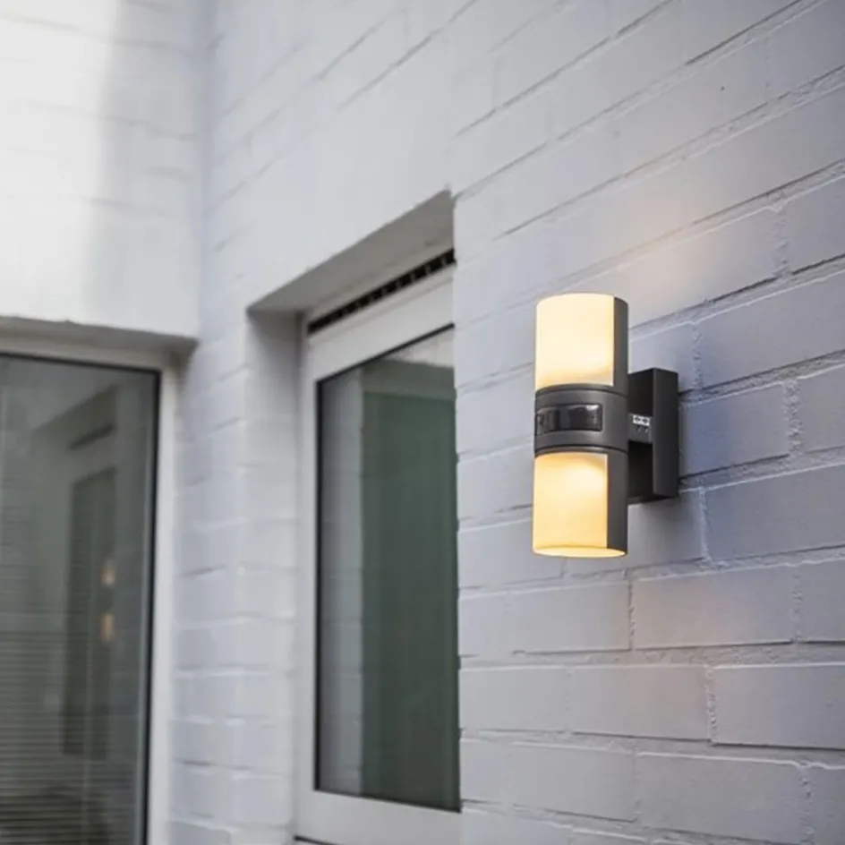 LED buitenlamp cilinder draaibaar inclusief bewegingssensor>Straluma