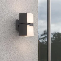 LED buitenlamp dubbele kubus draaibaar grijs IP54><noscript><img width=