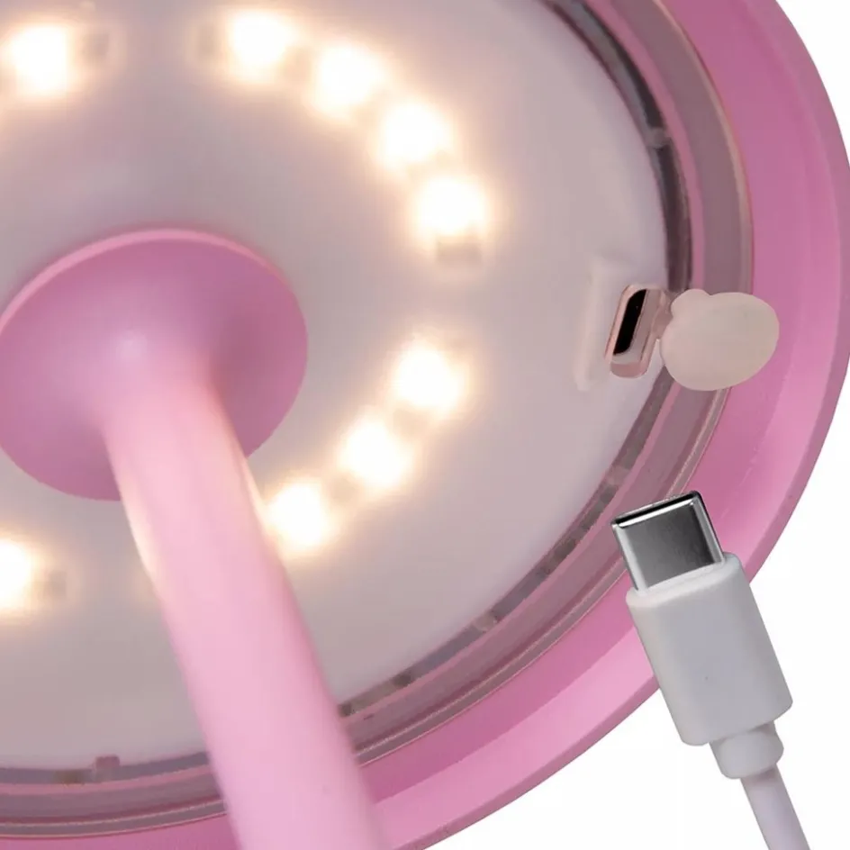 LED buitenlamp op batterij roze IP54>Straluma