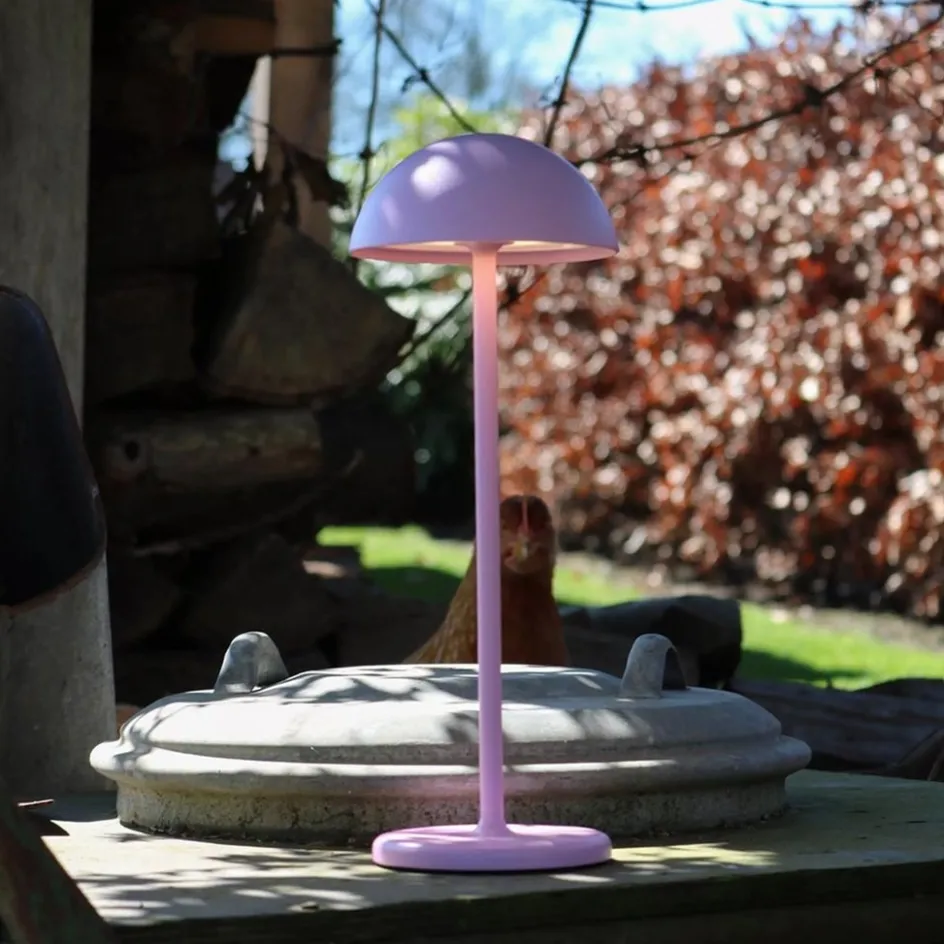 LED buitenlamp op batterij roze IP54>Straluma