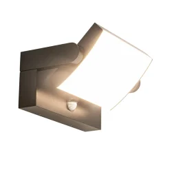 LED buitenlamp zwart met draaibare kap en sensor>Straluma Hot