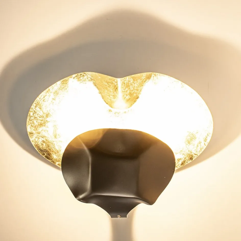 LED design wand/plafondlamp brons met goldleaf>Straluma New