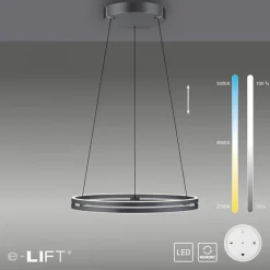 LED hanglamp grijs met E-Lift functie>Straluma Discount
