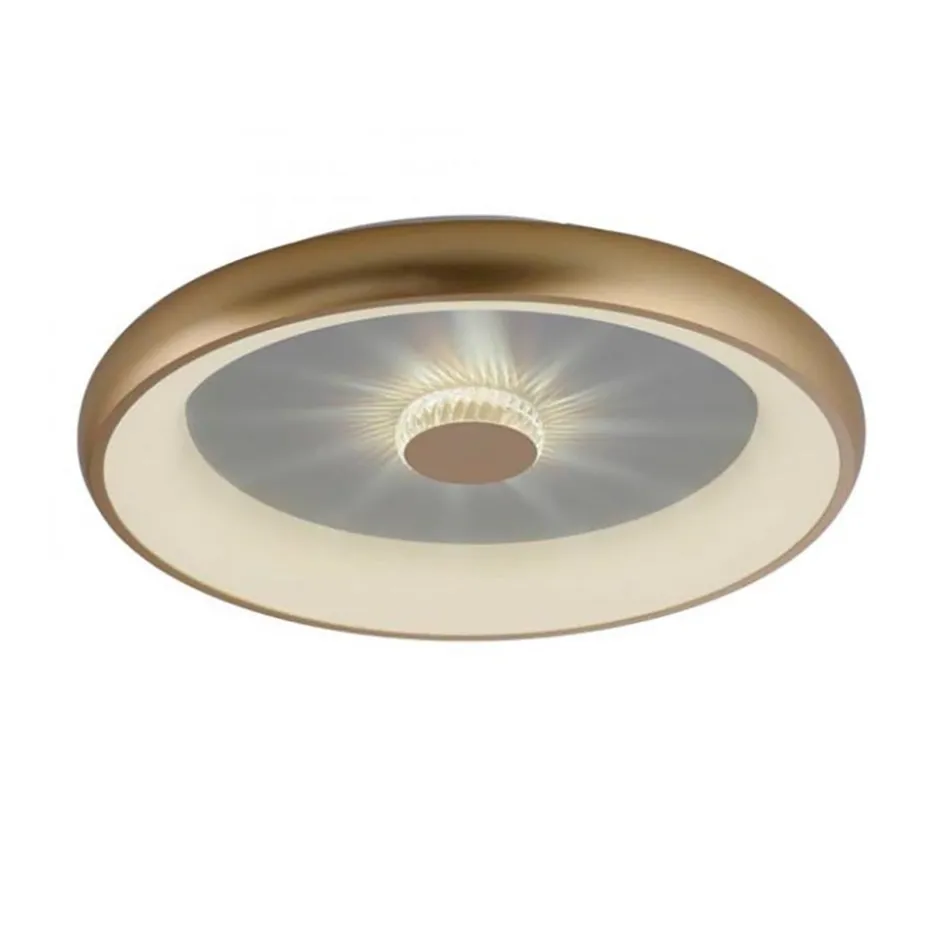 LED plafondlamp goud met kristaleffect>Straluma Outlet