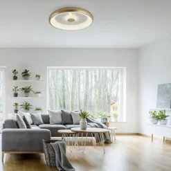 LED plafondlamp goud met kristaleffect><noscript><img width=