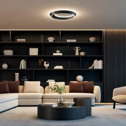 LED plafondlamp Tidal mat zwart></noscript>Straluma Outlet