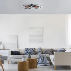 LED plafondlamp zwart ringen met RGB en memory><noscript><img width=