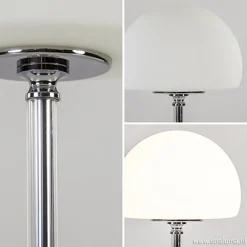 LED tafellamp chroom/opaal glas dimbaar><noscript><img width=