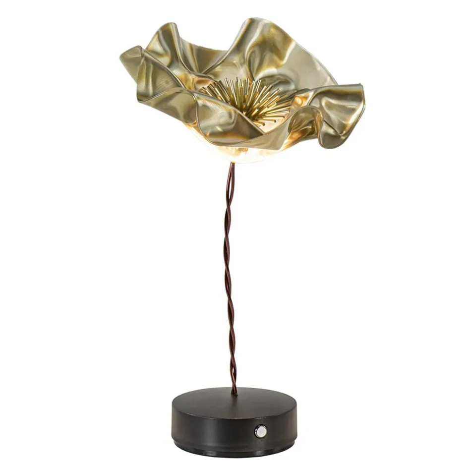 LED tafellamp Lafleur op battrij velvet>Straluma Outlet