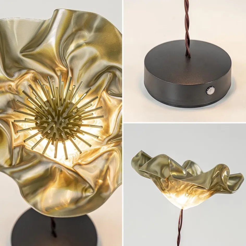 LED tafellamp Lafleur op battrij velvet>Straluma Outlet