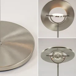 LED vloerlamp staal met uplighter en leeslamp><noscript><img width=
