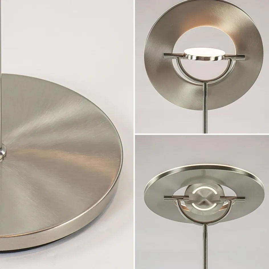 LED vloerlamp staal met uplighter en leeslamp>Straluma Outlet