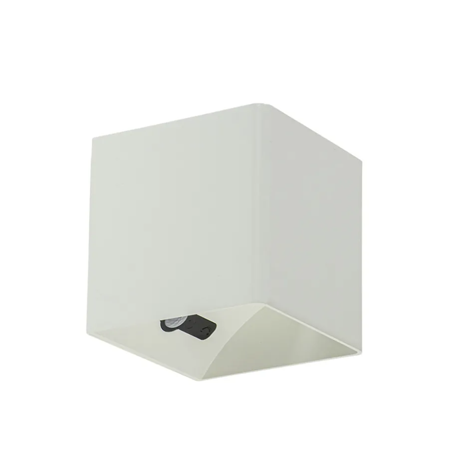 LED wandlamp oplaadbaar wit vierkant IP54>Straluma Discount