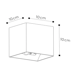 LED wandlamp oplaadbaar wit vierkant IP54><noscript><img width=