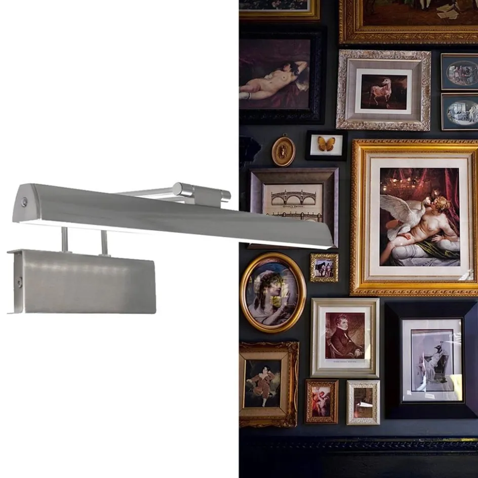 LED wandlamp schilderij geborsteld staal dimbaar>Straluma Online