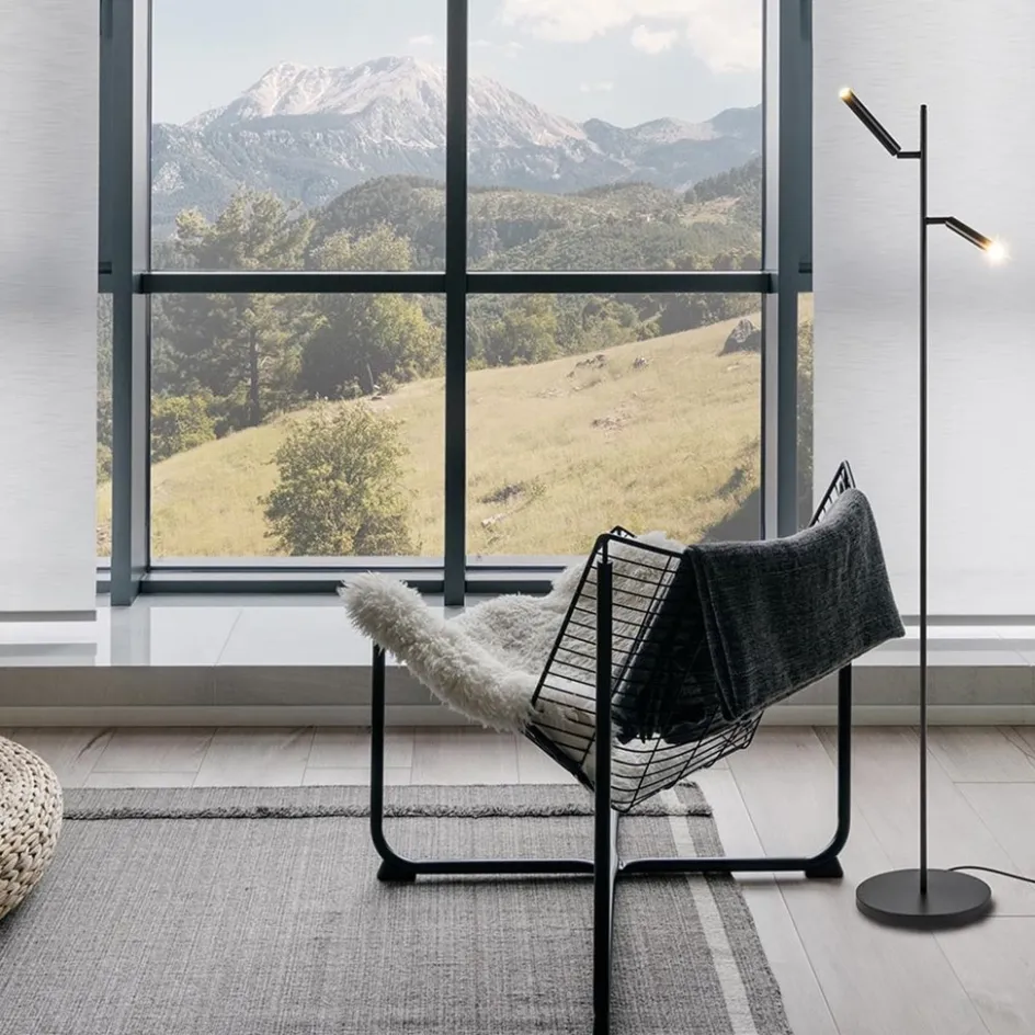 Leeslamp Flute 2l zwart dim-to-warm>Straluma New