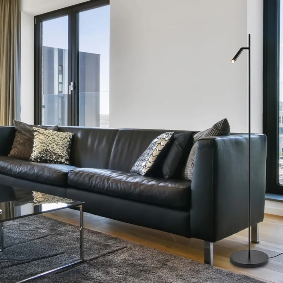 Leeslamp Flute 1l zwart dim-to-warm>Straluma Online