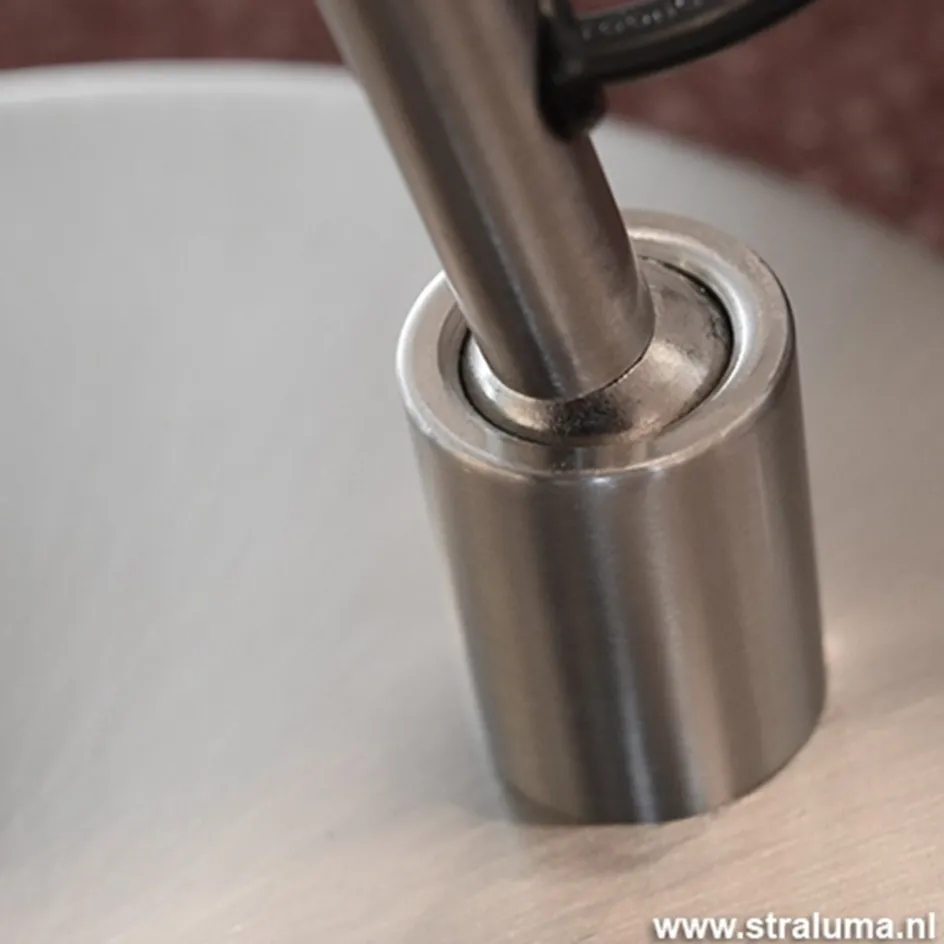 Leeslamp nikkel led + tastdimmer>Straluma Hot