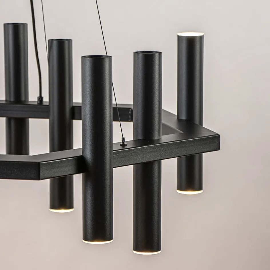 12-Lichts design hanglamp 6-hoekig mat zwart>Straluma Clearance