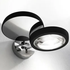 2-Lichts design wandlamp Nautilus zwart/chroom><noscript><img width=