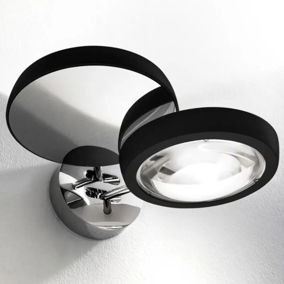 2-Lichts design wandlamp Nautilus zwart/chroom>Straluma New