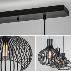 3-Lichts eettafelhanglamp onion mat zwart></noscript>Straluma Hot