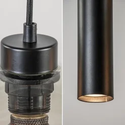 8-Lichts eettafelhanglamp smoke glas + GU10 spots></noscript>Straluma New