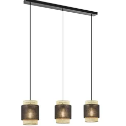 3-Lichts eettafelhanglamp webbing met zwart>Straluma Sale