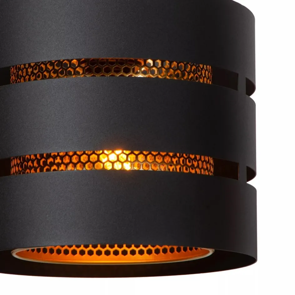 3-Lichts eettafelhanglamp zwart met goud>Straluma Sale